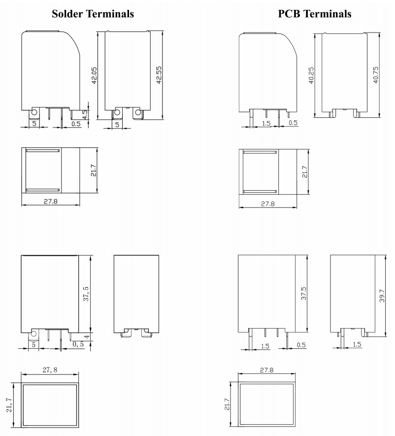 소형 고전력 릴레이